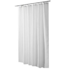 Blue Canyon Plain Polyester White Shower Curtain - 180cm