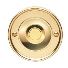 Classical Round Bell Push - Brass