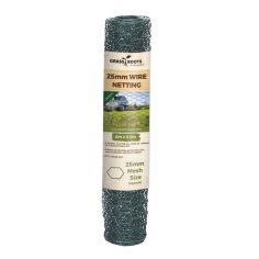 Grass Roots PVC Coated Wire Netting Green 6m x 50cm 