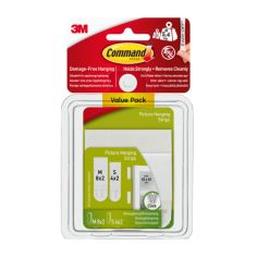 Command™ Picture Hanging Strips - 8 Medium 4 Small Value Pack - 5.4kg