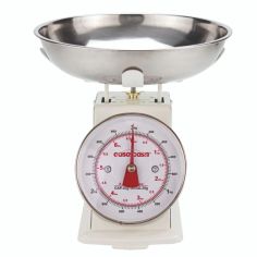 Traditional Mechanical Kitchen Scale Cream