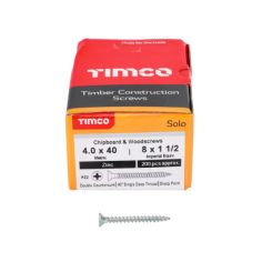 Timco Solo M4 x 40 PZ CSK Chipboard & Woodscrews