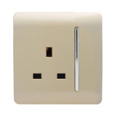 Trendi 1 Gang 13 Amp Switched Socket Gold