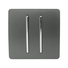 Trendi 2 Gang 2 Way Switch Charcoal