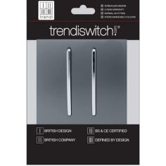 Trendi 2 Gang 2 Way Switch Warm Grey