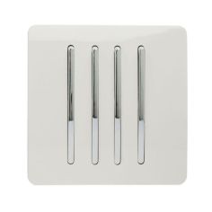 Trendi 4 Gang 2 Way Light Switch - White 