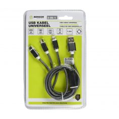 USB cable universal 3-in-1 iphone/mini-USB/USB-C