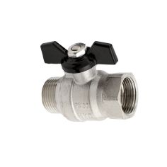TYTAN water ball valve with butterfly handle & compression nut - 1/2"