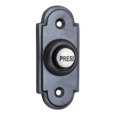 Round Press Chrome Doorbell Antique Style Push Button Restoration Hardware