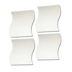 30cm x 30cm Deco Wavy Mirror Tiles - Pack of 4