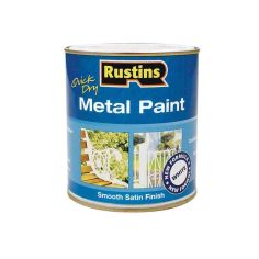 Rustins Quick Dry Metal Paint - Satin White 500ml