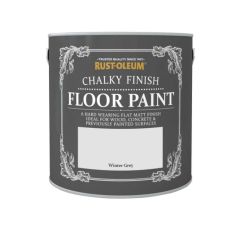 Rust-Oleum Chalky Finish Floor Paint - Winter Grey 2.5L