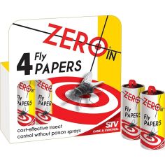 Zero In Fly Papers - Pack of 4